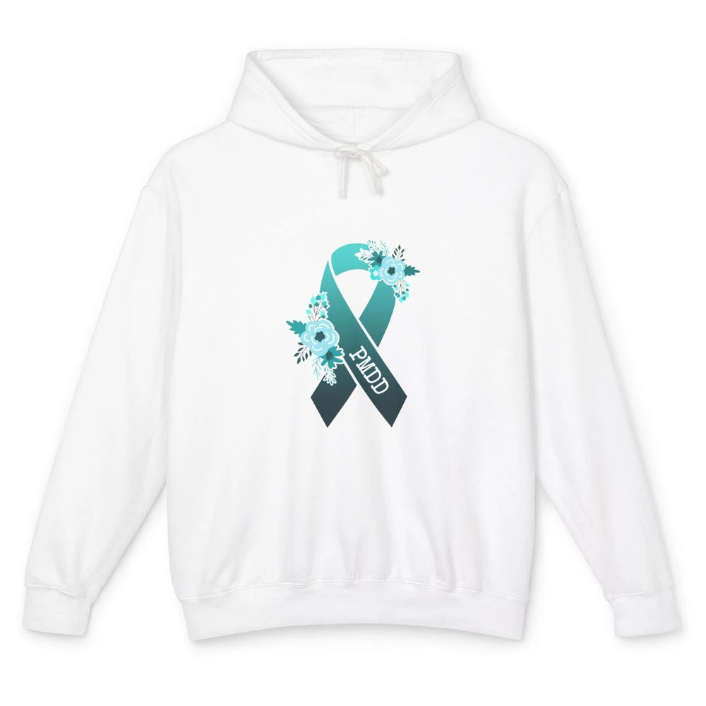 Premenstrual Dysphoric Disorder PMDD Awareness Ribbon Unisex Lightweight Hoodie