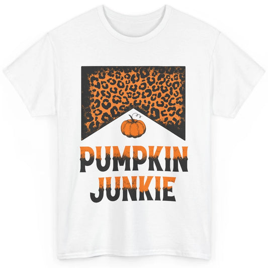 Retro Pumpkin Junkie Leopard Thanksgiving Western Country Classic Unisex T-Shirt