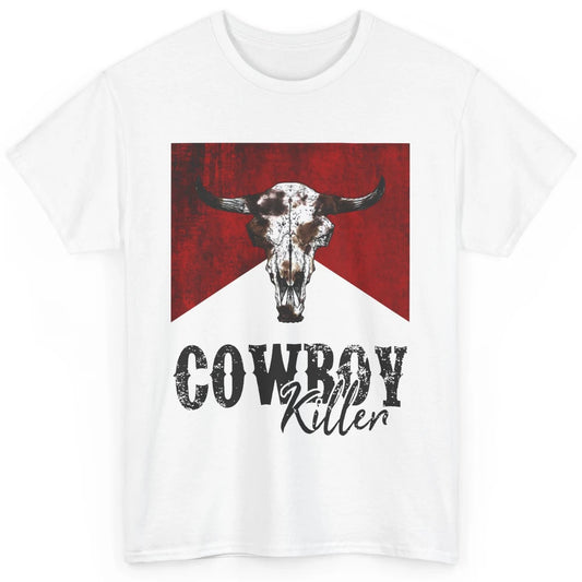 Retro Cow Skull Cowboy Killer Western Country Cowgirl Gift Classic Unisex T-Shirt