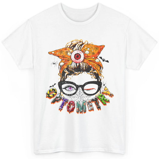 Optometry Messy Bun Glasses Halloween Optometrist Optician Classic Unisex T-Shirt