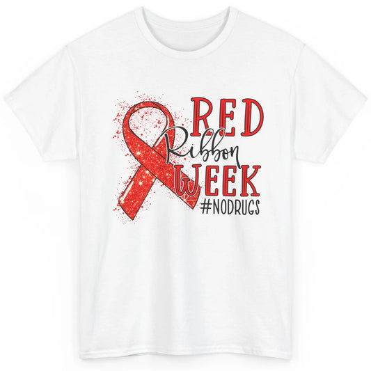 October Red Ribbon Week Awareness No Drugs Drug Free Classic Unisex T-Shirt