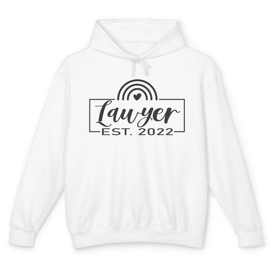 Rainbow Lawyer Est 2022 Law School Graduate Future Attorney Unisex Lightweight Hoodie