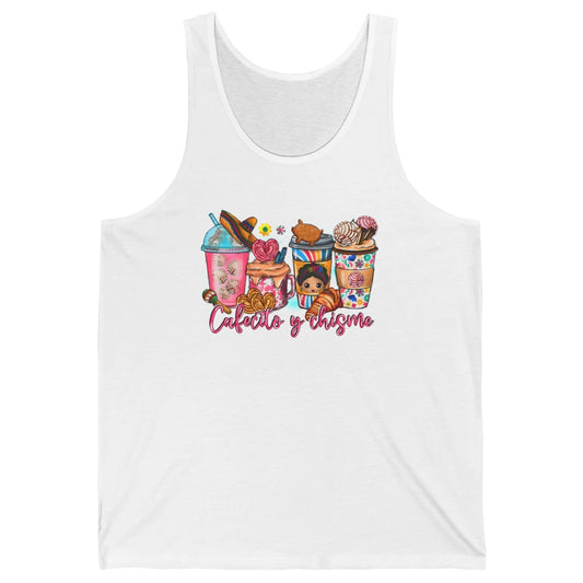 Mexican Drink Coffee Cafecito y Chisme Cinco de Mayo Fiesta Unisex Jersey Tank