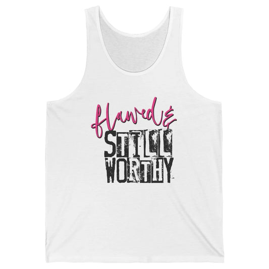 Retro Flawed But Still Worthy Bible Christian Religious Unisex Jersey Tank