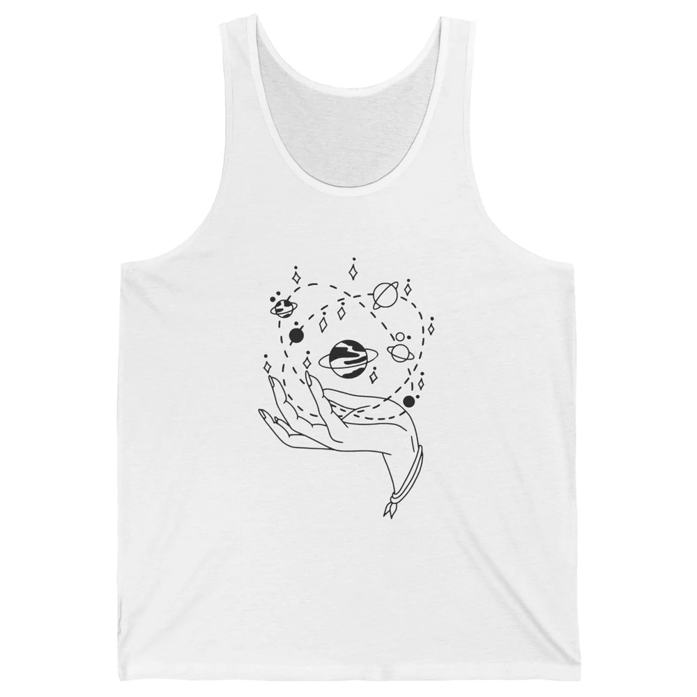 Planets Witch Hand Solar System Astrology Space Astronauts Unisex Jersey Tank