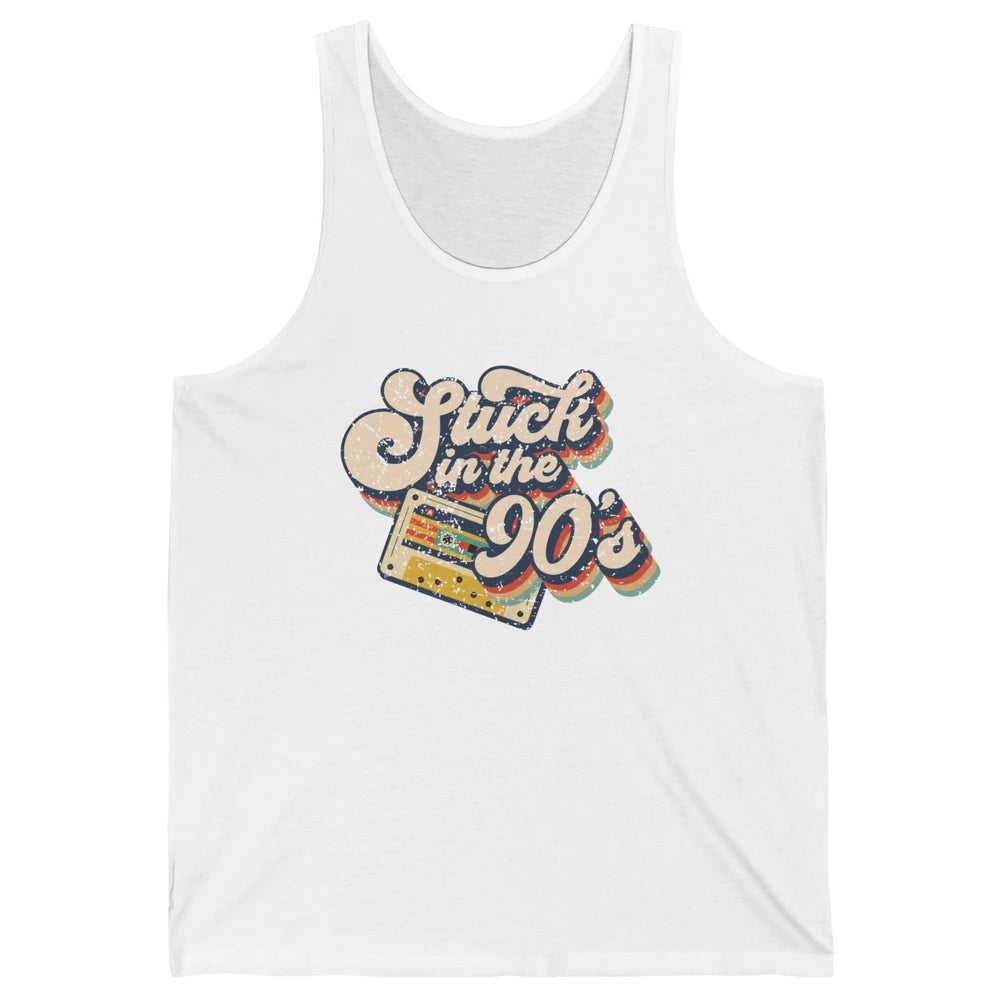 Retro Cassette Stuck In The 90s 1990s Born Birthday Day Gift Unisex Jersey Tank