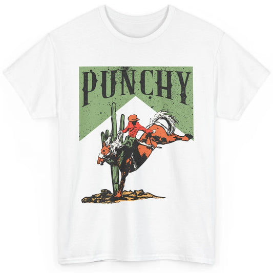 Retro Cowboy Rodeo Punchy Bucking Horse Western Country Classic Unisex T-Shirt