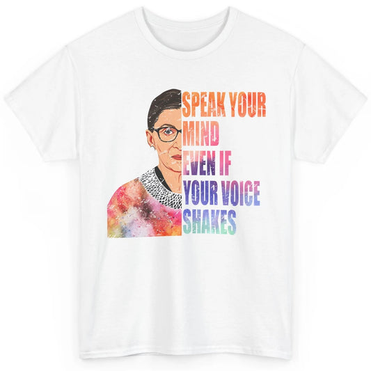 Retro Notorious RBG Speak Your Mind Even If Your Voice Shake Classic Unisex T-Shirt