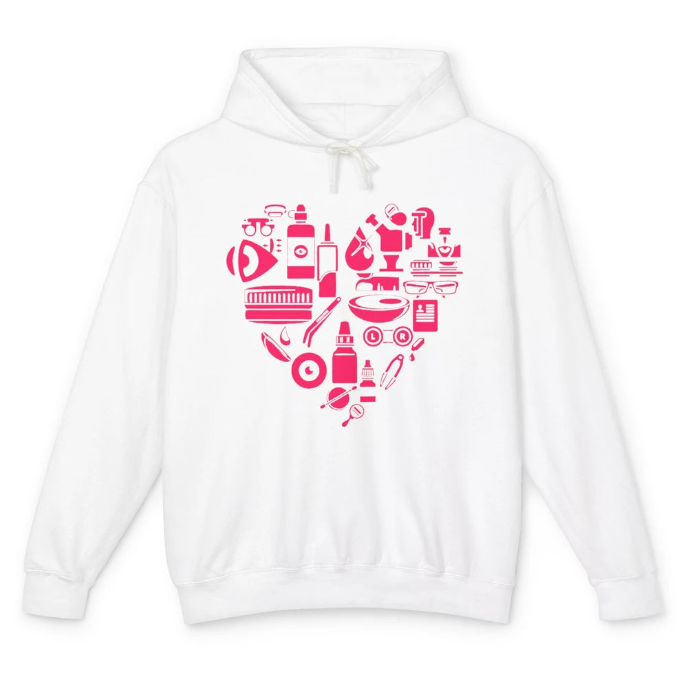 Optometrist Tools Heart Eye Doctor Optician Ophthalmic Tech Unisex Lightweight Hoodie