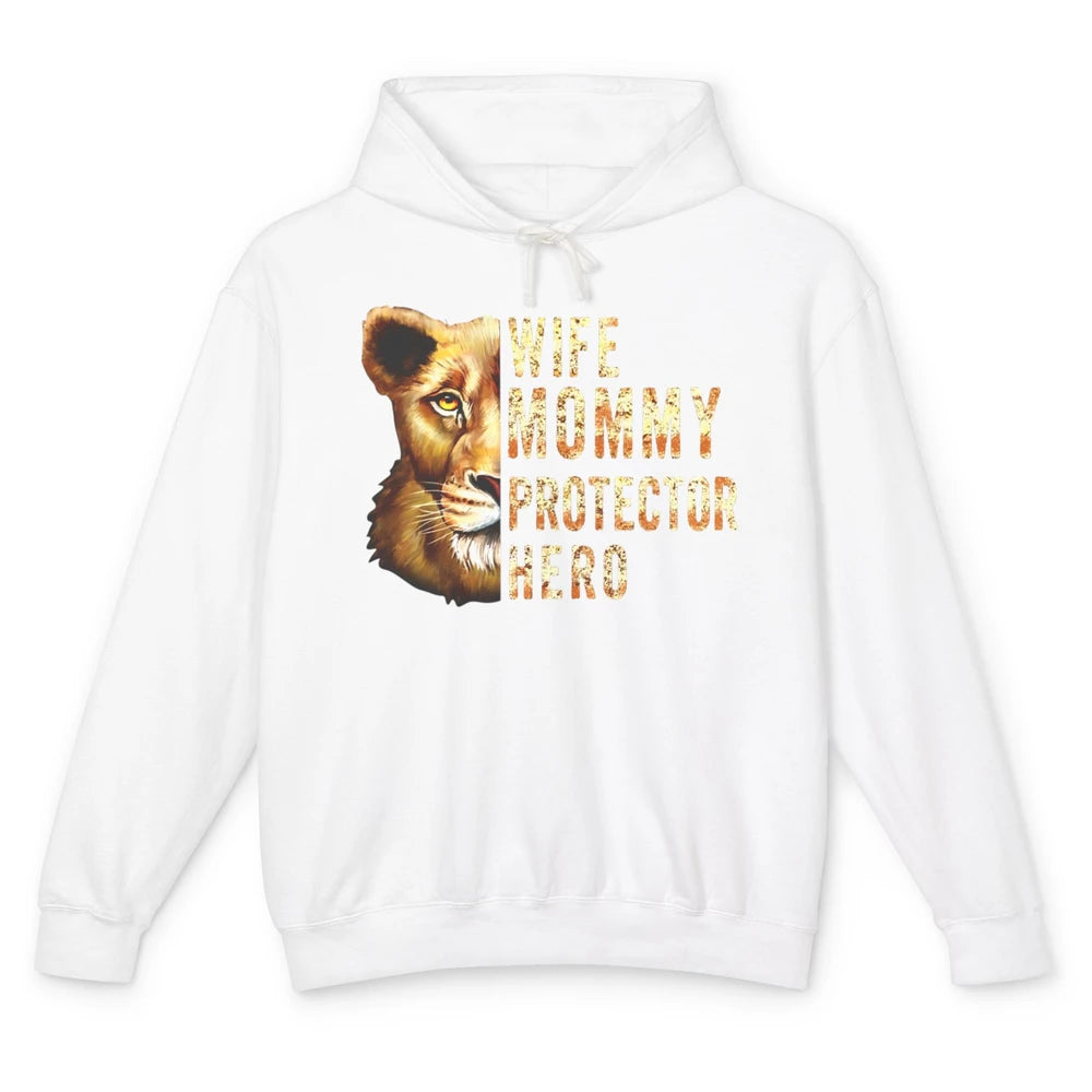 Retro Mommy Lion Queen Wife Mom Protector Hero Mothers Day Unisex Lightweight Hoodie