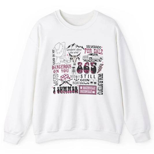 Retro Cowboy Boot Hat Sand In My Boots Western Country Music Unisex Crewneck Sweatshirt