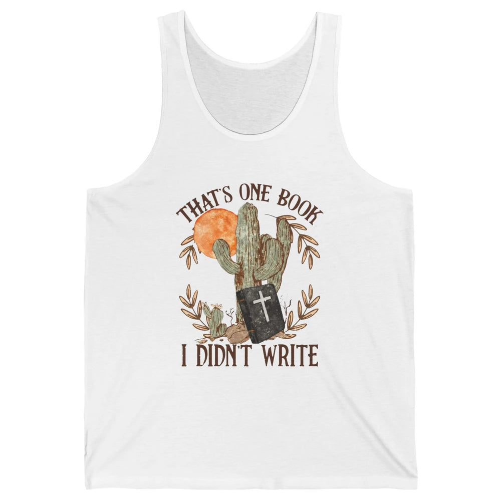 Retro Bible That's One Book I Didn't Write Western Christian Unisex Jersey Tank