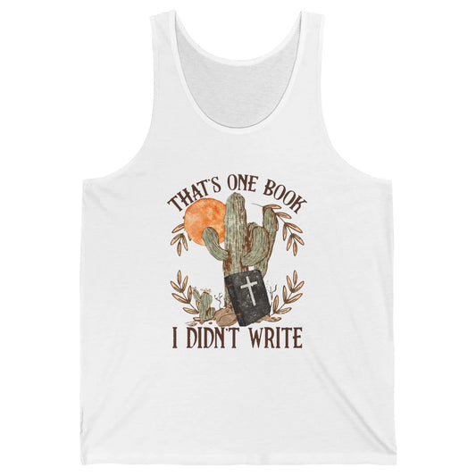 Retro Bible That's One Book I Didn't Write Western Christian Unisex Jersey Tank