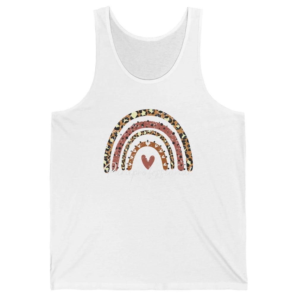 Retro Paraprofessional Life Rainbow Leopard Para Teacher Unisex Jersey Tank