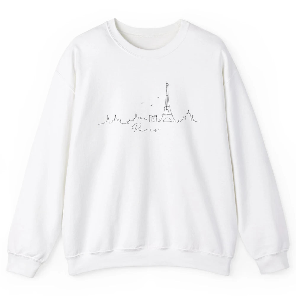 Paris Skyline Paris Eiffel Tower Souvenir Gift France Travel Unisex Crewneck Sweatshirt