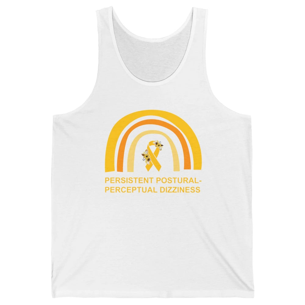 Persistent Postural-perceptual Dizziness PPPD Yellow Rainbow Unisex Jersey Tank