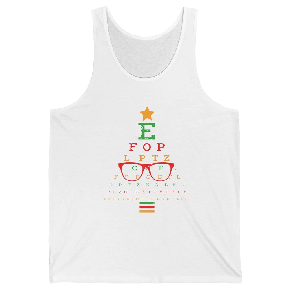 Optometrist Christmas Tree Optometry Symbols Optician Gift Unisex Jersey Tank