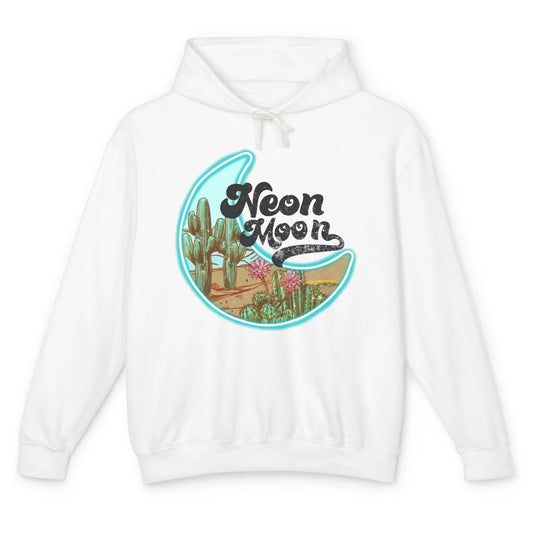 Neon Moon Cactus Flower Desert Western Cowboy Rodeo Vintage Unisex Lightweight Hoodie