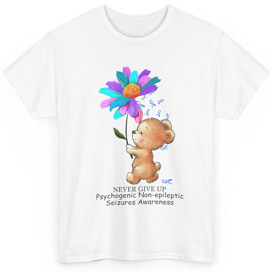 PNES Awareness Purple Teal Ribbon Sunflower Baby Elephant Classic Unisex T-Shirt