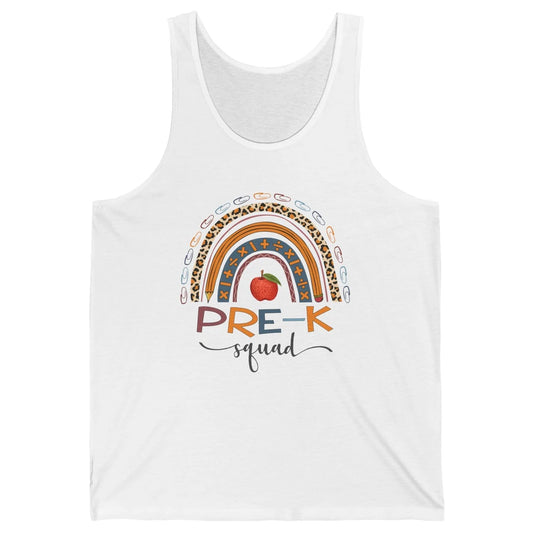 Pre-K Squad Rainbow Preschool Teacher Back To School Gift Unisex Jersey Tank