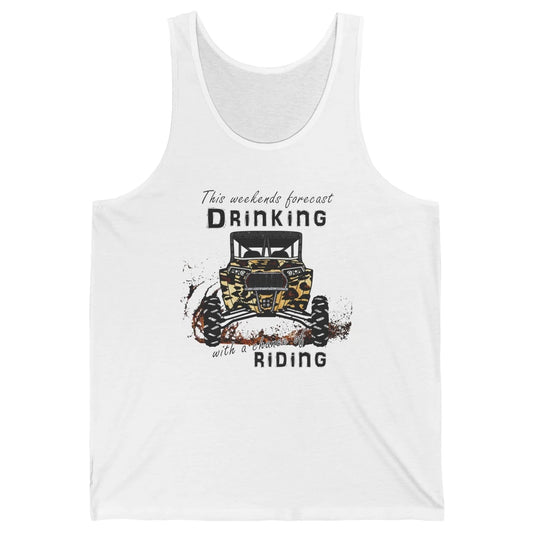 Leopard UTV Weekend Forecast Drinking Mud Riding SXS Life Unisex Jersey Tank