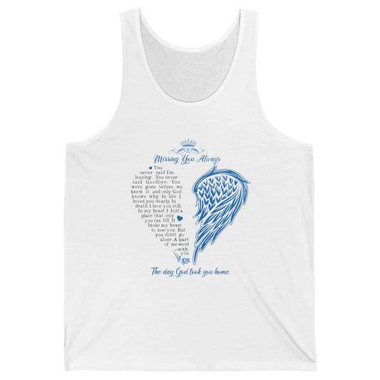 Memorial Angel Wing Missing You Always Loving Memory Unisex Jersey Tank