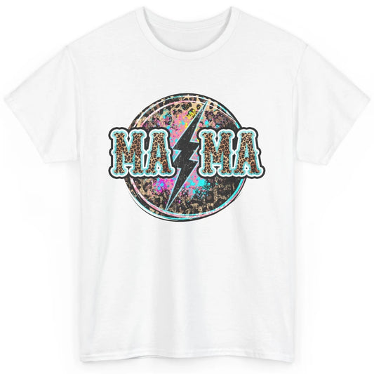 Retro Leopard Mama Lightning Bolt Western Country Bad Moms Classic Unisex T-Shirt