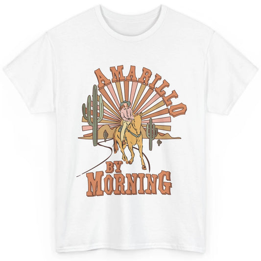 Retro Desert Cowboy Riding Horse Amarillo By Morning Western Classic Unisex T-Shirt