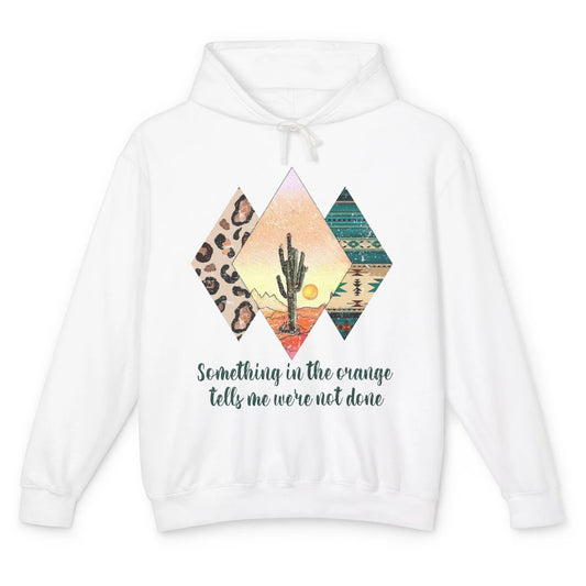 Retro Leopard Something In The Orange Desert Cactus Western Unisex Lightweight Hoodie