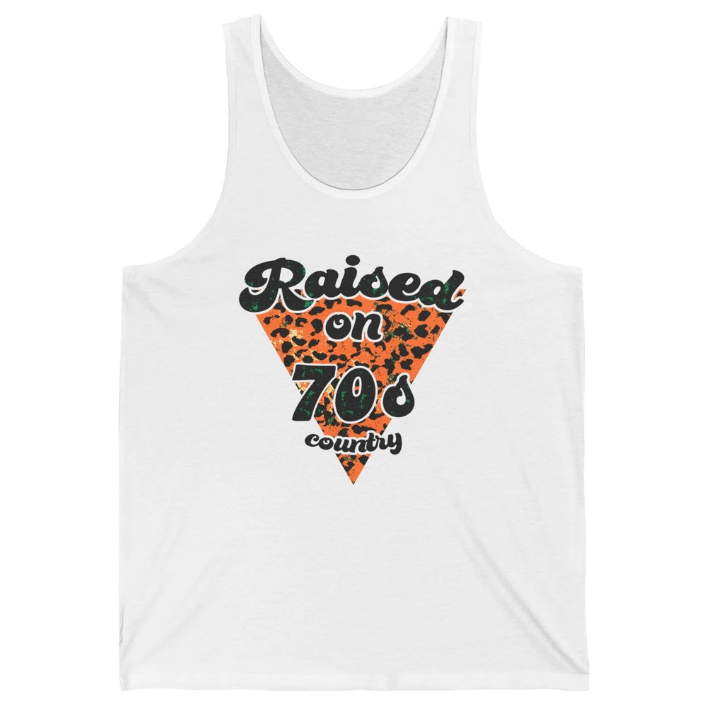Retro Leopard Raised On 70s Country Western Cowboy Cowgirl Unisex Jersey Tank