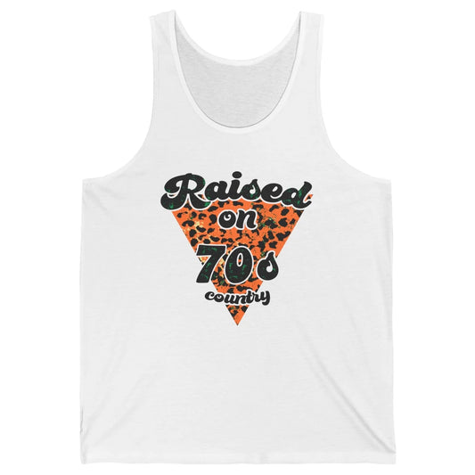 Retro Leopard Raised On 70s Country Western Cowboy Cowgirl Unisex Jersey Tank