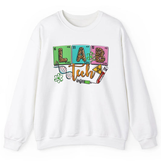 Peace Love Lab Tech Laboratory Technician Medical Lab Gift Unisex Crewneck Sweatshirt