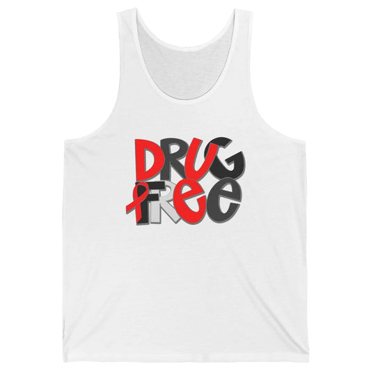Red Ribbon Week Awareness Drug Free No Drug Red Ribbon Gift Unisex Jersey Tank