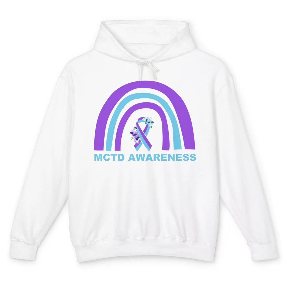 Mixed Connective Tissue Disease Awareness MCTD Floral Ribbon Unisex Lightweight Hoodie