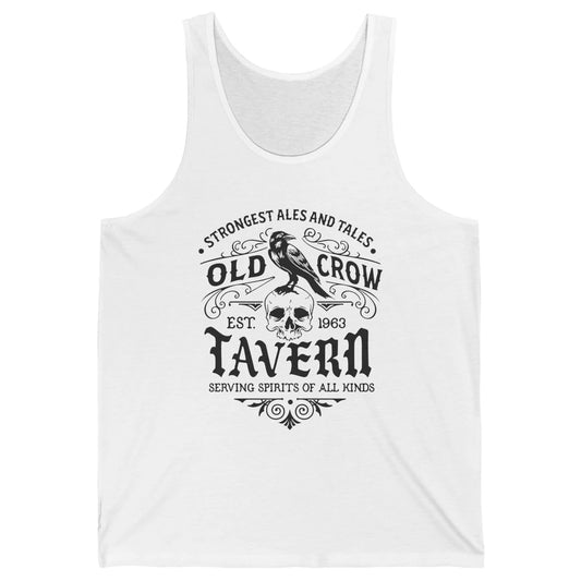 Retro Halloween Black Crow Old Crow Tavern Est 1693 Magic Unisex Jersey Tank
