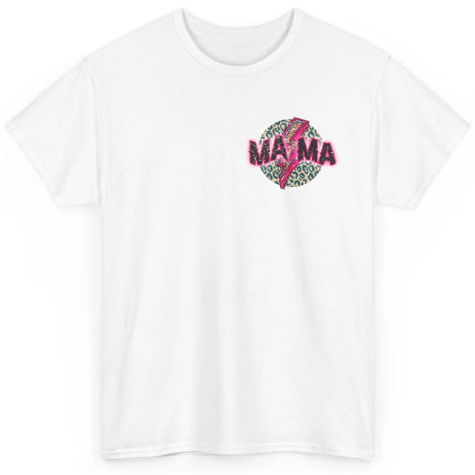 Retro Mama Leopard Pink Lightning Bolt Western Country Mama Classic Unisex T-Shirt