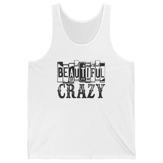 Retro Beautiful Crazy Western Cowgirl Country Music Lovers Unisex Jersey Tank