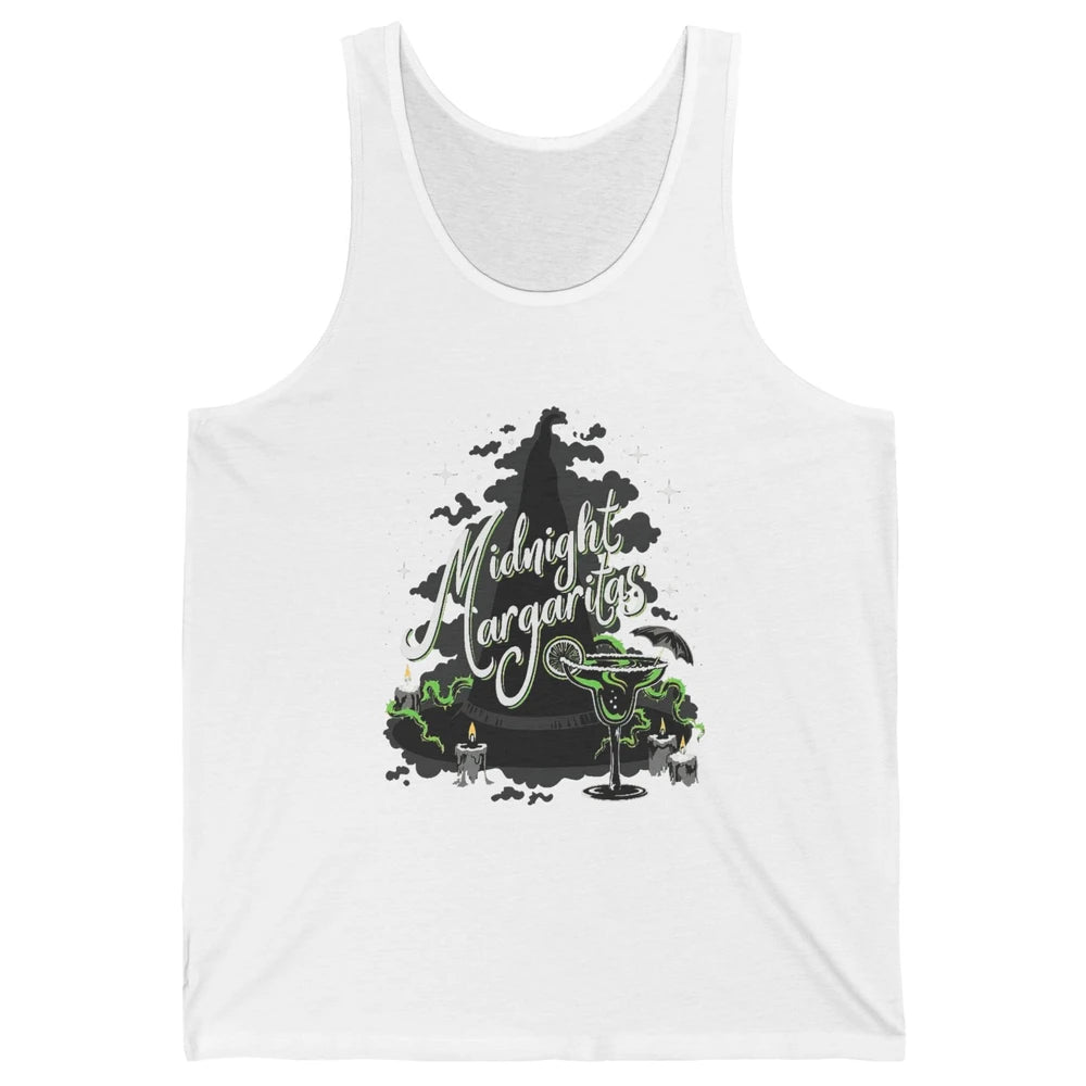 Midnight Margaritas Witch Hat Wine Halloween Spooky Party Unisex Jersey Tank