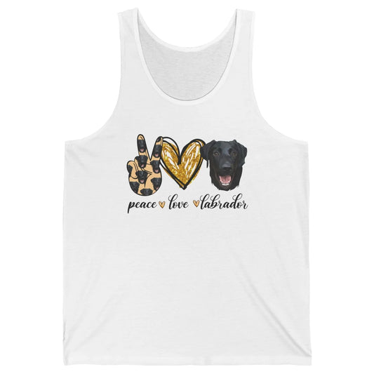 Peace Love Labrador Dog Black Labrador Retriever Dad Mom Unisex Jersey Tank