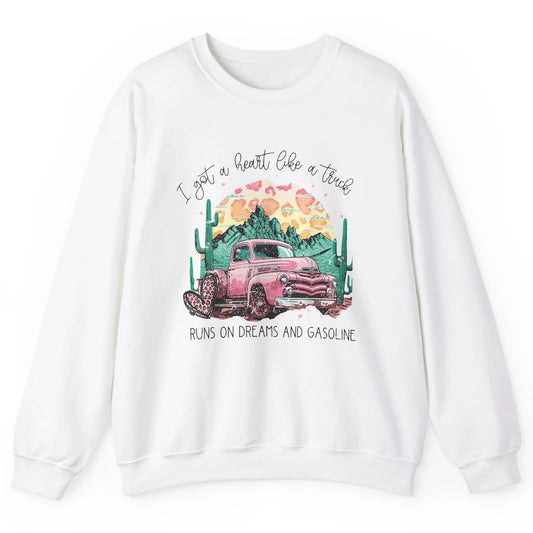 Retro Desert Truck Got A Heart Like A Truck Western Country Unisex Crewneck Sweatshirt