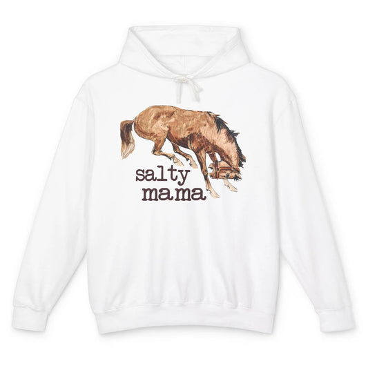 Retro Cowgirl Salty Mama Horse Lovers Western Country Cowboy Unisex Lightweight Hoodie