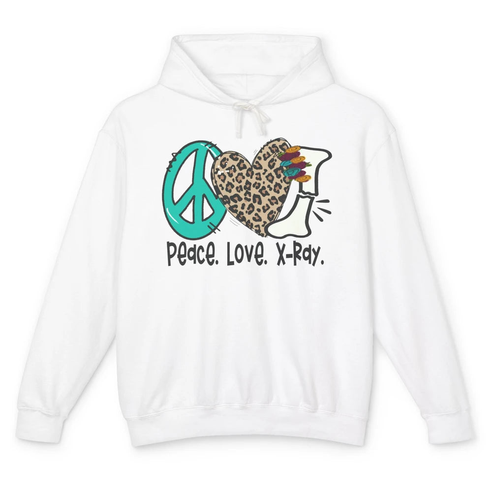 Peace Love X-ray Radiology Technician Radiologist Life Unisex Lightweight Hoodie