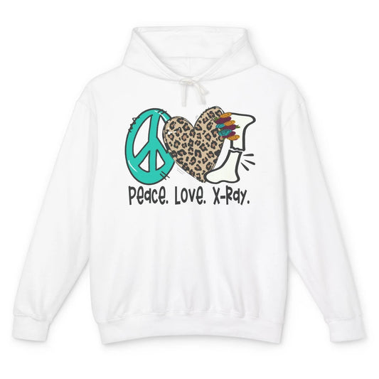 Peace Love X-ray Radiology Technician Radiologist Life Unisex Lightweight Hoodie