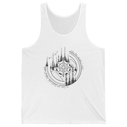 Mountain Compass Into The Woods I Went Outdoor Adventures Unisex Jersey Tank
