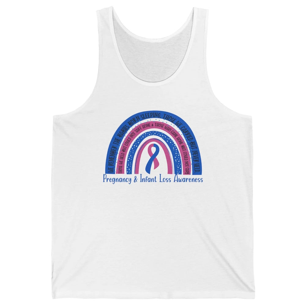 Pregnancy Infant Loss Awareness Rainbow Remember The Babies Unisex Jersey Tank
