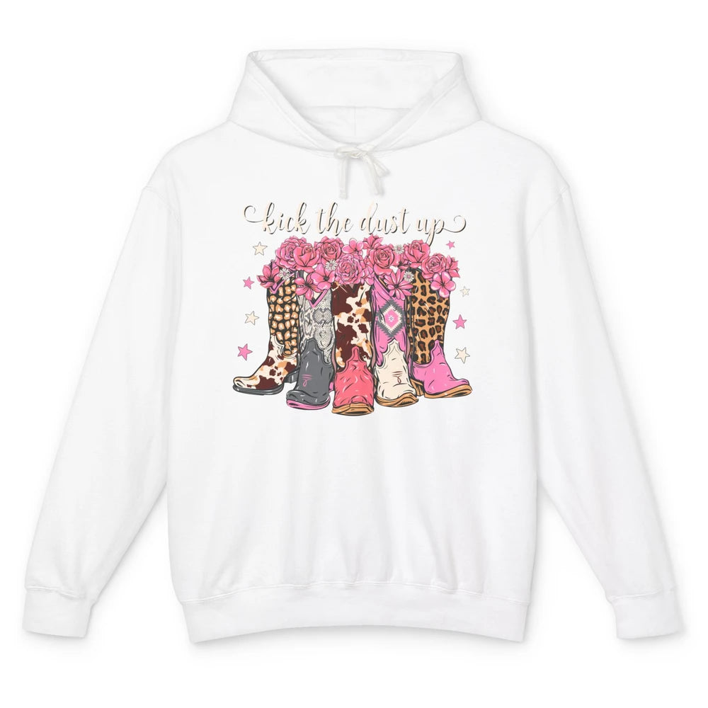 Kick The Dust Up Cowboy Boots Girls Dance Country Music Unisex Lightweight Hoodie