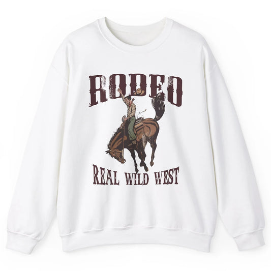 Retro Cowboy Hold Your Horses Real Wild West Country Cowgirl Unisex Crewneck Sweatshirt