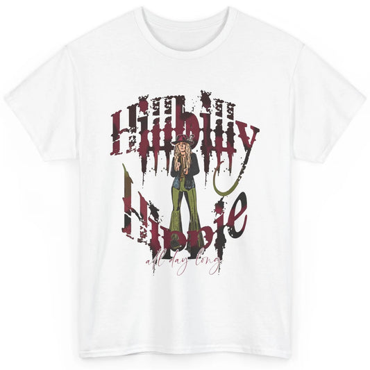 Retro Cowgirl Hillbilly Hippie All Day Long Western Country Classic Unisex T-Shirt