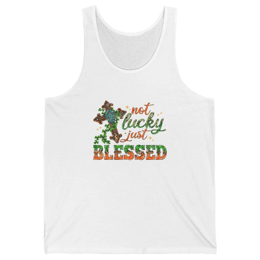 St Patricks Day Christian Not Lucky Just Blessed Jesus Cross Unisex Jersey Tank