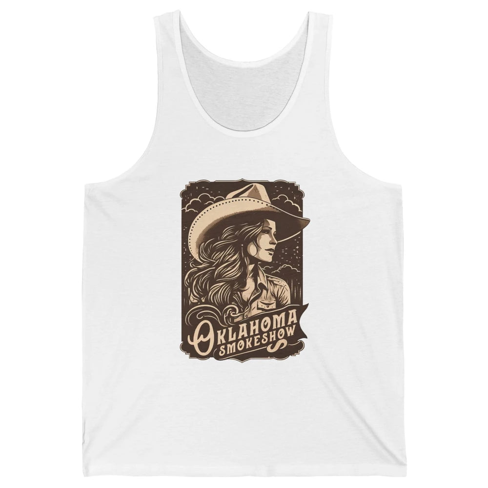 Retro Cowgirl Oklahoma Smokeshow Western Country Small Town Unisex Jersey Tank